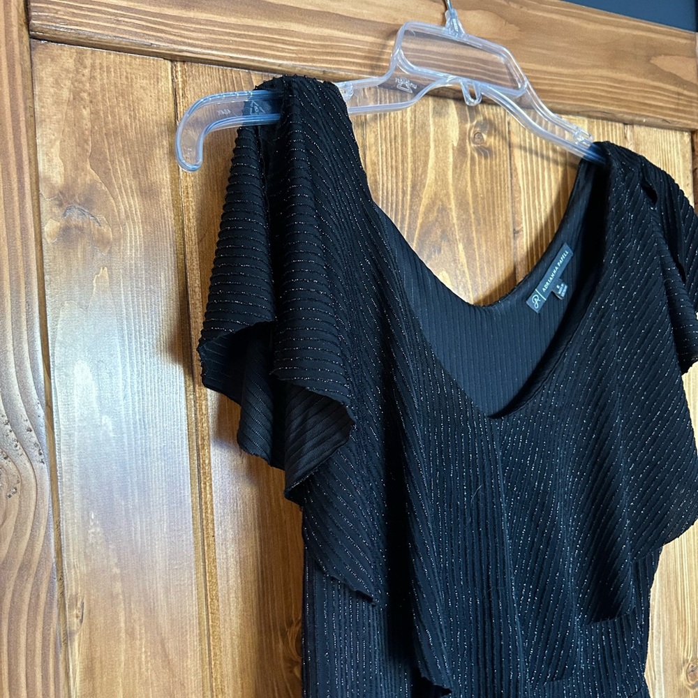 Black Sparkle Ruffle Top - Picture 5 of 7